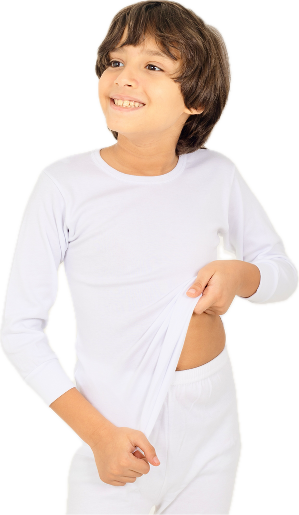 Boy's White Long Sleeve